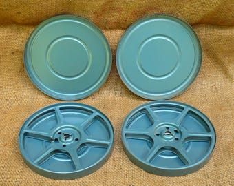 2 Vintage 8mm Film Cans and Reels