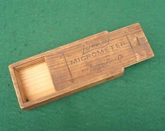 Vintage Lufkin Micrometer Wood Box