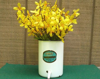 Vintage Enamelware Can-Jones Medical Irrigator