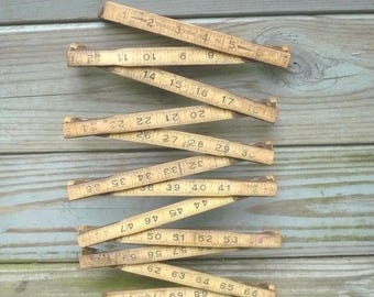 Vintage DURALL Folding Extension Rule w/ Brass Extension
