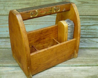 Vintage Shoeshine Box - Esquire + Brush