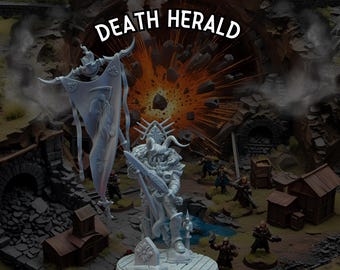 Death Herald - 3D Printed Mini - Immaterium God - Bases Included