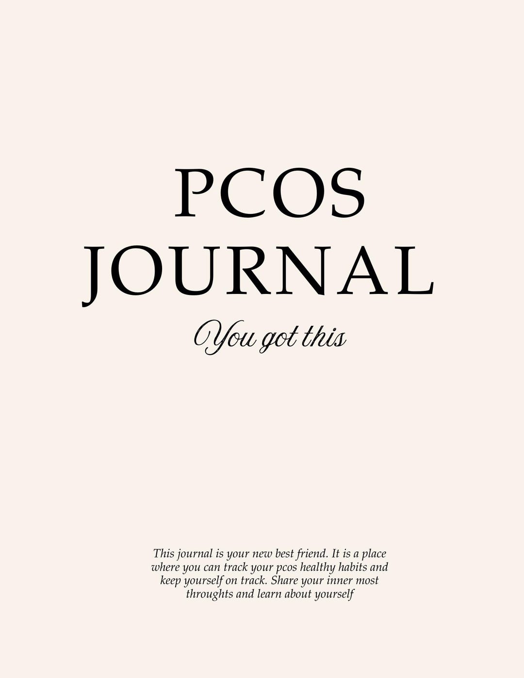 PCOS Journal & Wellness Tracker - Etsy