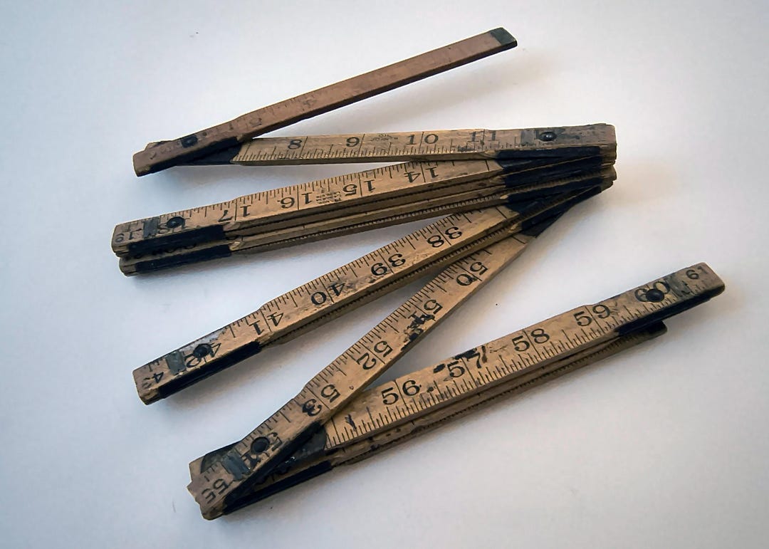 Zigel Ruler Vintage 6' Wood Folding Ruler Zigzag Ruler Made U.S.A. Red End - Etsy