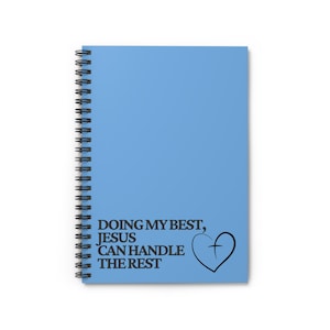 Inspirational Spiral Notebook - Ruled Line, Christian Journal, Motivational Diary, Faith-Based Planner, Cute Office Supplies