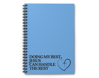 Quaderno a spirale ispiratore: diario cristiano, pagine a righe