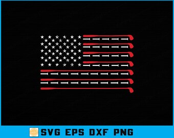 Amerikanische Flagge Golf SVG - Vaterländischer 4. Juli Schnittdatei (Digitaler Download)