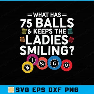 Funny Bingo SVG: Ladies Smiling Design (Digital File)
