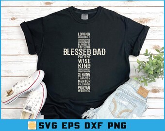 Blessed Dad SVG: Christian Father's Day Design (Digital Download