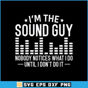 Sound Guy SVG, ljudtekniker Cricut Cut-fil (digital nedladdning)