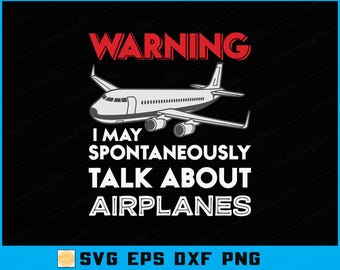 Piloto de avión divertido SVG: Advertencia sobre aviación (archivo digital)