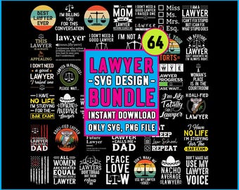 Lawyer SVG Design Bundle, Attorney, Legal Profession (SVG, PNG Files)