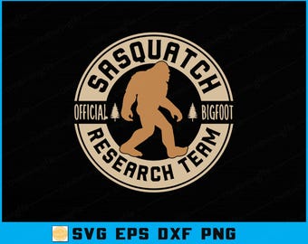 Sasquatch Official Research Team SVG: Funny Bigfoot Design (Digital File)