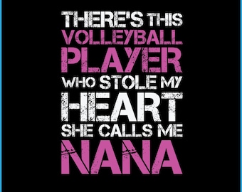 Volleyball Nana SVG, Volleyball Grandma Gift, Nana Sports Mom Digital Download