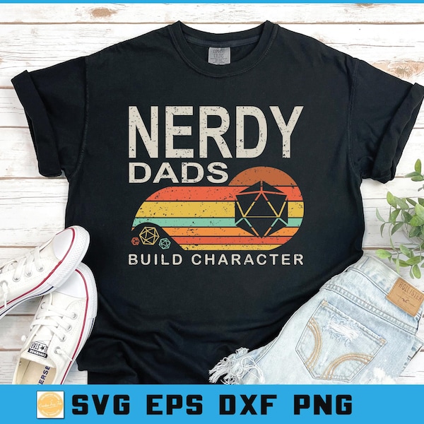 Nördiga pappor bygger karaktärs-SVG: Roligt nördigt pappacitat (digital nedladdning för Cricut och sublimering)