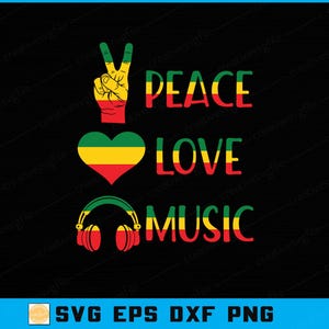 Peace Love Reggae - Etsy