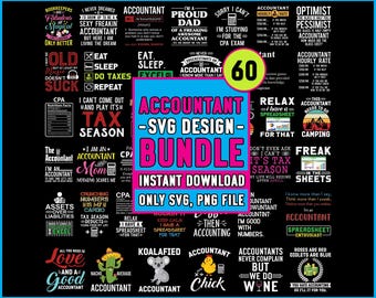 Accountant SVG Design Bundle, Funny Quotes (SVG, PNG)