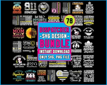 911 Dispatcher SVG Bundle: First Responder Designs (SVG, PNG)