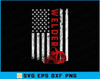 American Flag Welder SVG: Patriotic 4th of July Cricut File (Digital)