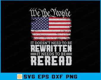 American Flag Constitution SVG: Patriotic 4th of July Design (Digital File)