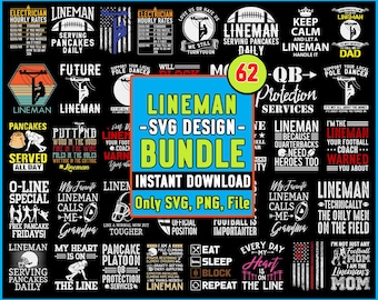Lineman SVG Bundle: Electrician Power Worker Cut Files (Digital Download)