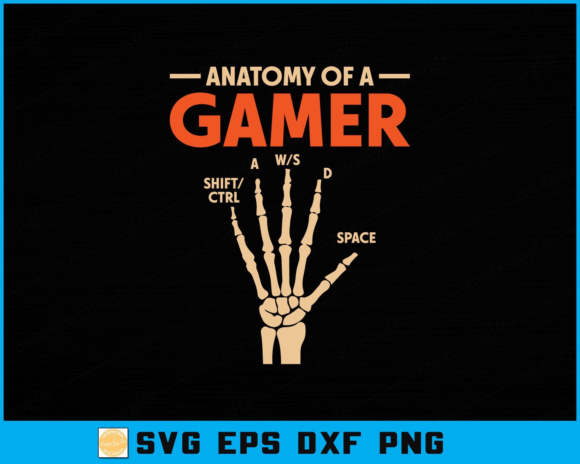 Gamer Skeleton Hand SVG: Funny Gaming Quote Cut File (digital Download ...