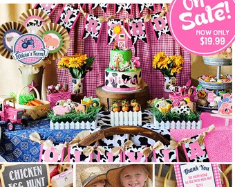Farm Birthday Party Farm Party Decorations Farm Party Etsy