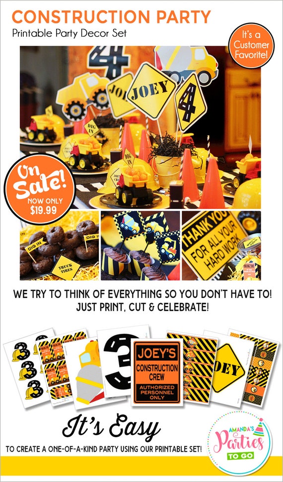 Construction Party Decorations Dump Truck Birthday Construction