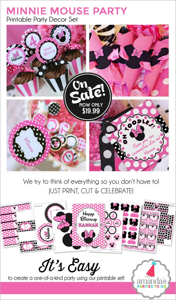 Minnie Mouse Birthday Decorations Minnie Mouse Party Etsy
