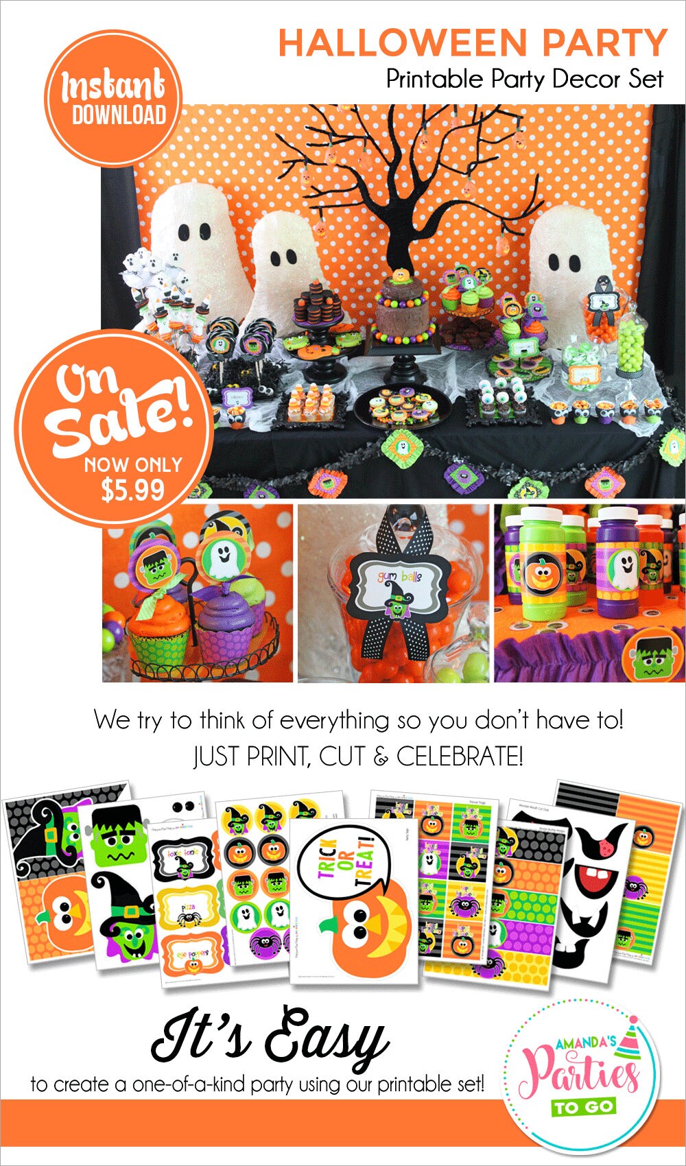 Halloween Party Printable Halloween Decorations Halloween | Etsy