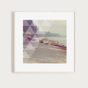 GEOmetry No. 02 Fine Art Print Photography Overlay Texture Beach Triangles Pattern image 1