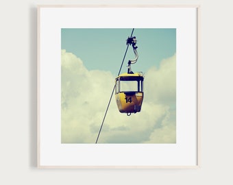 RopeWay - Fine Art Print Photography Photo Summer cable railway sky clouds