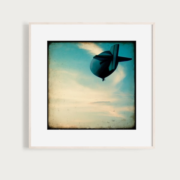 KunstDruck "HimmelFahrt" - Zeppelin Himmel vintage Sommer Luftschiff fliegen Flug Fotografie Foto