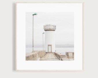 KunstDruck "WegWeiser" - Architektur Fotografie Bretagne Frankreich Leuchtturm Hafen