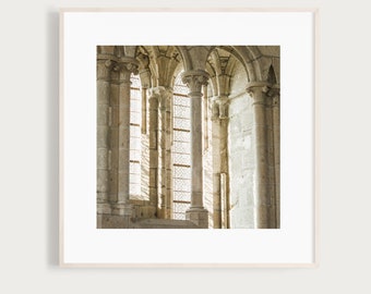 KunstDruck "SäulenGang" - Architektur Fotografie Fenster Kirche St. Michel Frankreich