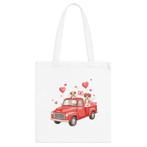 Valentine&#39;s Day Tote Bag, Cute Dog & Kids Design, Eco-Friendly Shopping Bag, Gift for Pet Lovers, Love Your Pet Tote