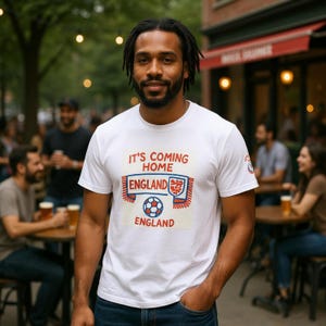 England &quot;its coming home&quot; Classic White Mens Crewneck T-shirt