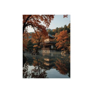 Pósteres de paisajes serenos, decoración del hogar, arte mural, regalo para amantes de la naturaleza, arte de inspiración japonesa
