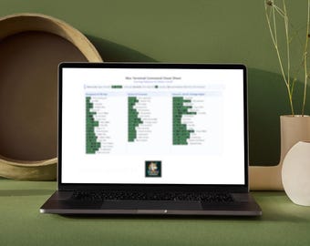 Mac Terminal Command Cheat Sheet – Printable PDF, Essential MacOS Commands, Digital Download, Tech Guide