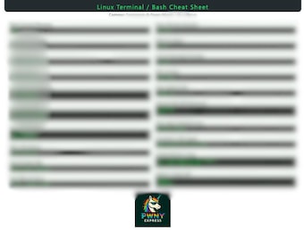 Aide-mémoire pour Linux Terminal Bash - PDF imprimable d'une page, commandes essentielles, téléchargement numérique, cadeau administrateur système
