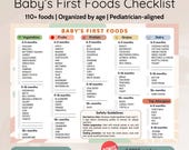 Baby First Foods Checklist | BLW Guide, Food Tracker (Printable PDF)