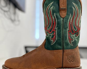 Men’s Leather Work Boot – Waterproof, Slip/Oil Resistant, Goodyear Welt