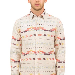 Men’s Western Aztec Shirt – Long Sleeve Button Down