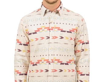 Men’s Western Aztec Shirt – Long Sleeve Button Down