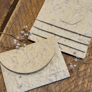 Envelopes de papel artesanais, pacote com 5 envelopes pequenos e lindos, feitos à mão, diário de sucata, materiais para scrapbooking, criação de cartões