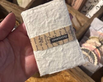 Handmade Paper, 10 Little Sheets Of Handmade Paper, Junk Journaling, Scrap Booking Supplies, Craft Supplies, Paper