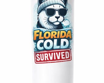 Vaso delgado "SURVIVED" de Florida Cold – 16 oz