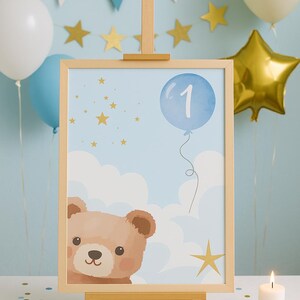 Affiche & Carte d’invitation – 1er anniversaire bébé