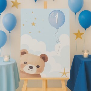 Affiche & Carte d’invitation – 1er anniversaire bébé