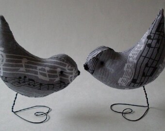 Love Birds Music  Wedding Rue23paris Cake Toppers/ Music Bird Ornaments